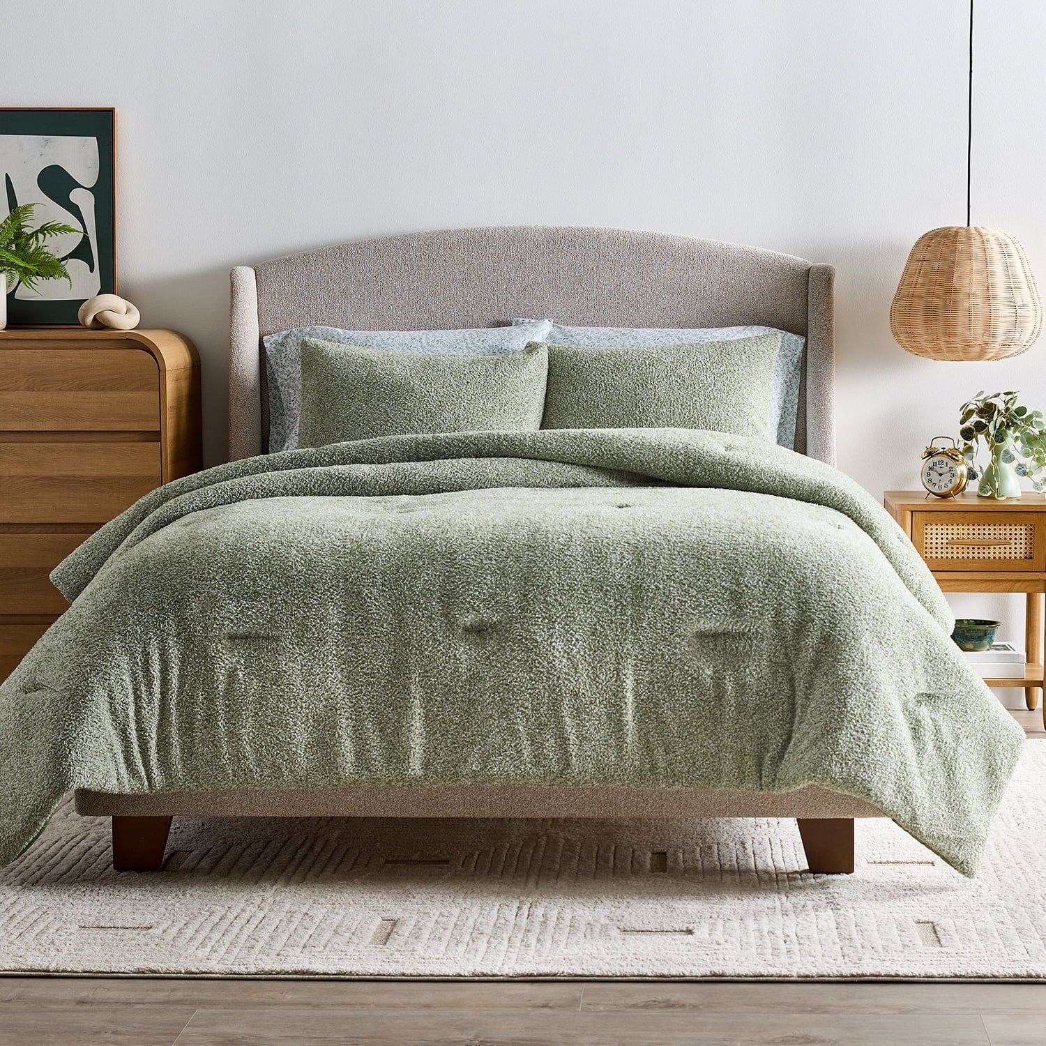 Hypoallergenic Cloud King, Comforter Set with Shams - Soft and Cozy, Green - All-Season Down Alternative Comforter Insert - Default Title
