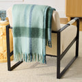 Cozy Fleece Faux Mohair Cozy Couch Throw Blanket Green Plaid, 50x72" - Cozy Fleece Throw Blanket for Couch & Bed - Default Title