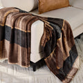 Super Soft Flannel Printed Velvet Plush Super Soft Throw Blanket, Oversized, Shelton Brown Plaid - Lightweight Plush Warm Blanket for All Seasons - Default Title