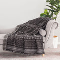 Super Soft Flannel Berkshire Life Reversible Printed Hampshire Soft Throw Blanket, Glacier Fair Isle - Super Soft Reversible Sherpa Flannel Blanket - Default Title