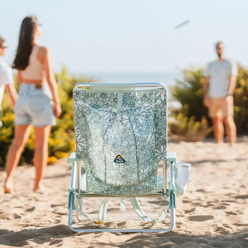 Rust-Resistant Aluminum Backpack Beach Chair - Choice 709 - Multi-Position Outdoor Beach Chair with Pillow Detail
