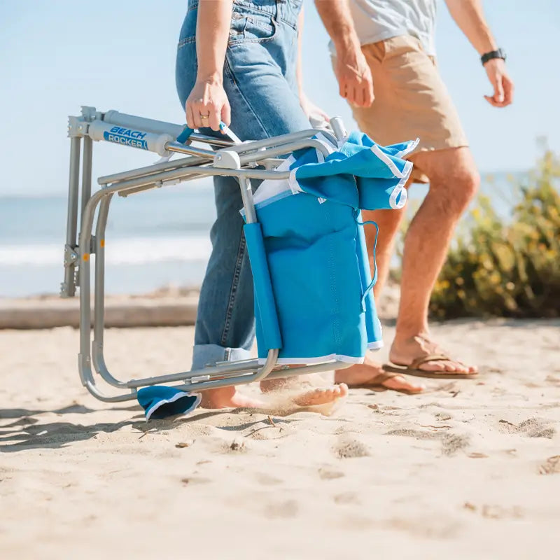 Patented Spring-Action Beach Rocker - Choice 712 - Heavy-Duty Kickback Rocker with Beverage Holder Detail