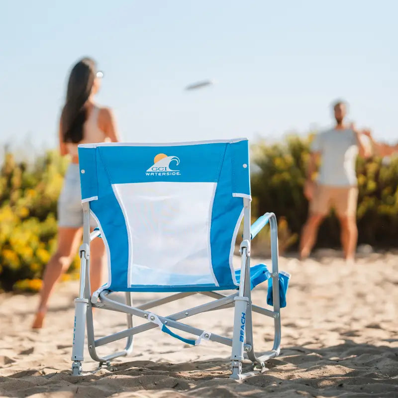 Patented Spring-Action Beach Rocker - Choice 712 - Heavy-Duty Kickback Rocker with Beverage Holder Detail
