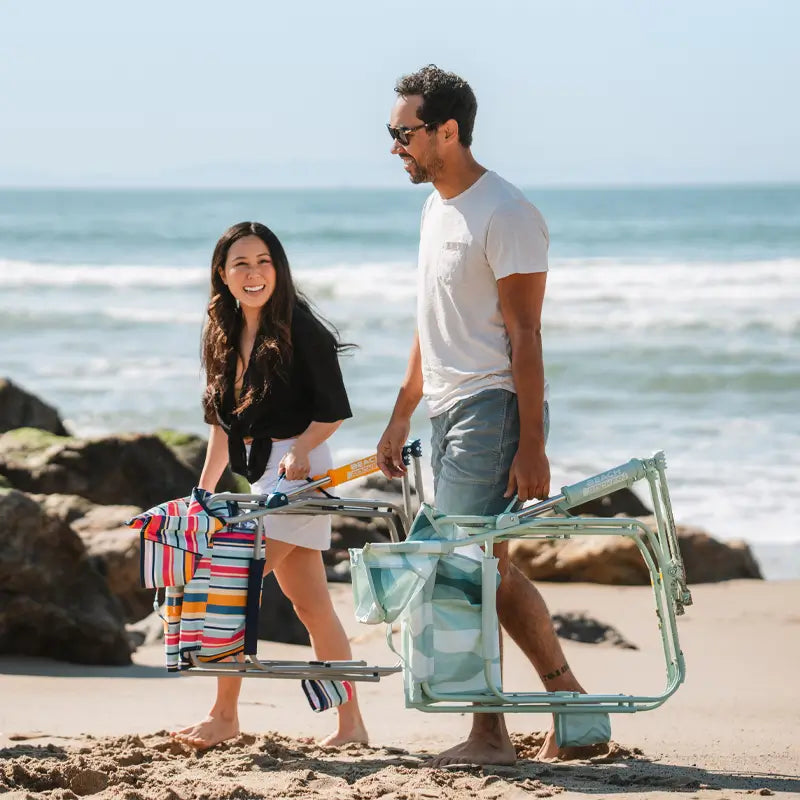 Patented Spring-Action Beach Rocker - Choice 712 - Heavy-Duty Kickback Rocker with Beverage Holder Detail