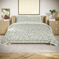 Heavyweight Warmth 100% Cotton Botanical 3-Piece Sage Green Comforter Set, Full/Queen - Cloud-Like Soft Lightweight Bed Comforter - Default Title