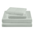 Ultra-Soft Solid 4-Piece 100% Cotton Washed Percale Sage Green Sheet Set, Full - Luxury Bed Sheet Set with Deep Pockets - Default Title