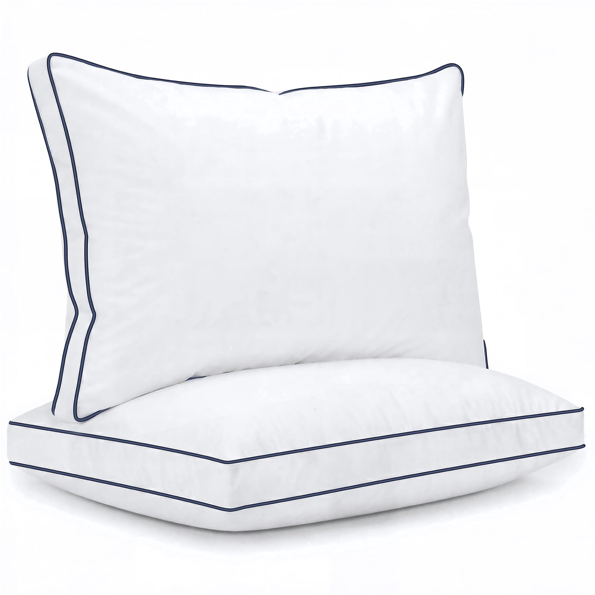 Fluffy Shredded for Queen Size 2 Pack, Duck Feather and Shredded Memory Foam Soft Luxury Hotel Collection - Decorative Throw Pillow Cushion for Sofa & Bed - Default Title