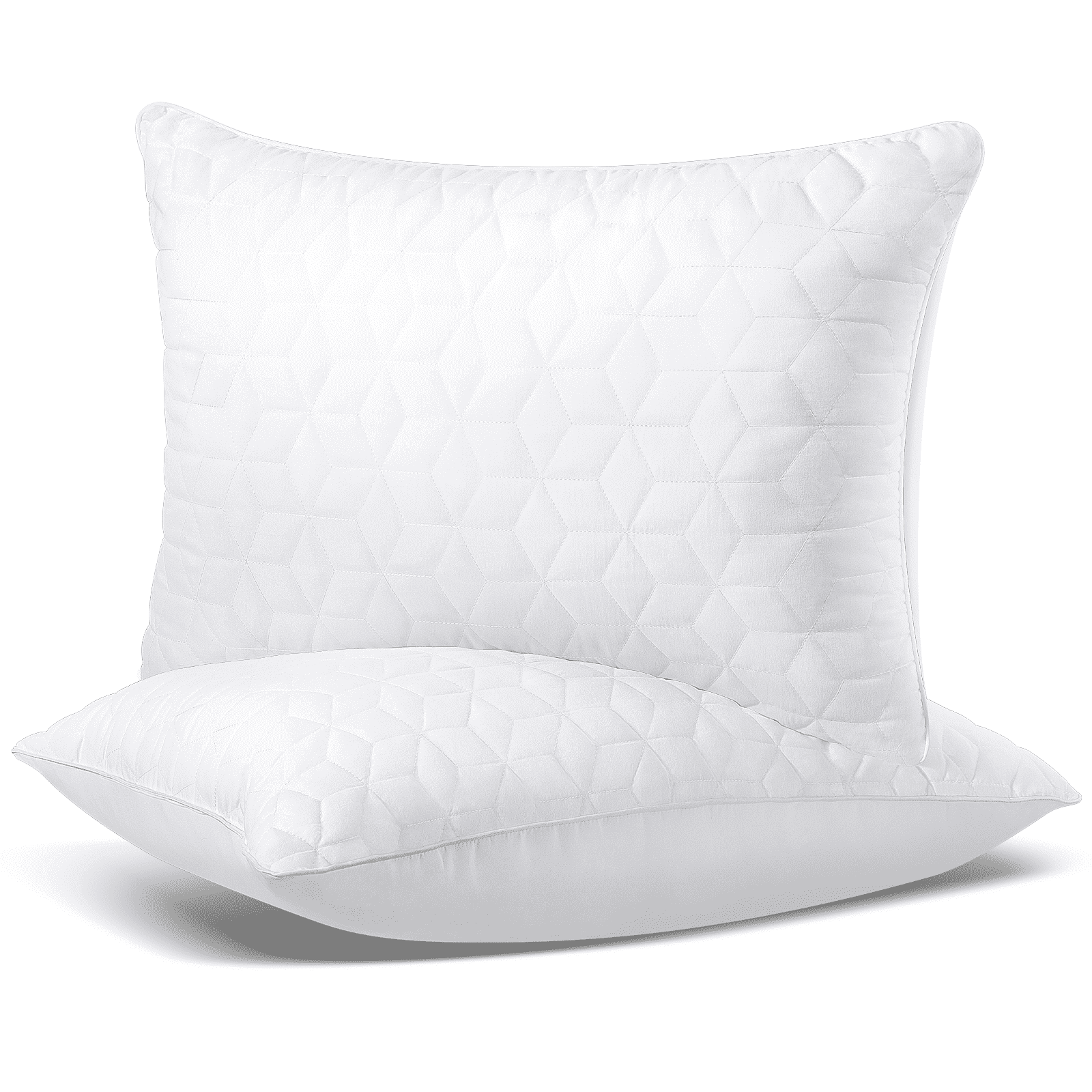 Fluffy Shredded Bed Pillows Queen Size Set of 2, Hotel Gusseted Pillows for Sleeping, Alternative to Down Pillows, Soft Supportive & ... - Orthopedic Shredded Foam Bed Pillow Set - Default Title