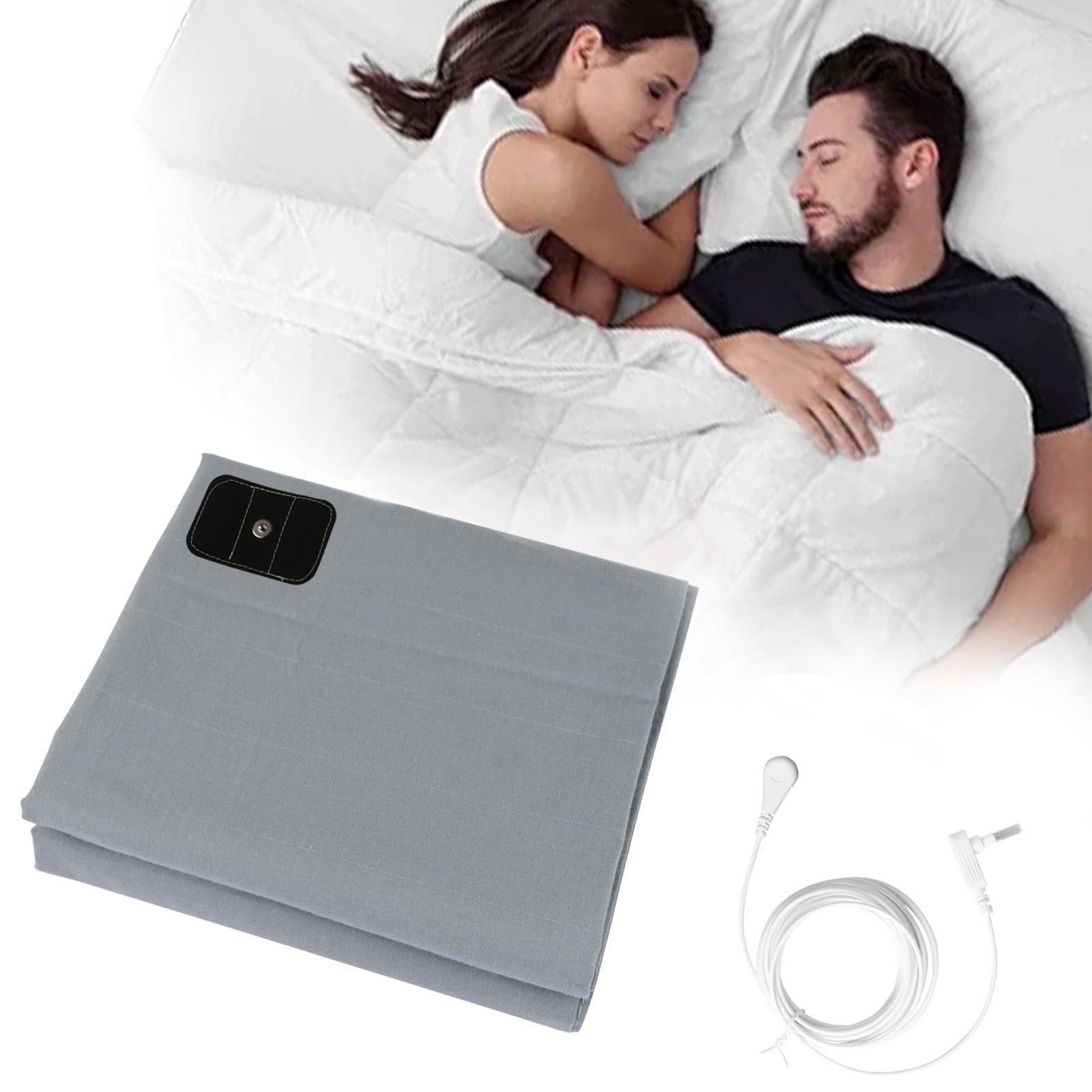 Wrinkle-Resistant Grounding Sheets for All Mattress Sizes, Grounding Mat for Bed 10% Silver Fiber+90% Organic Cotton Grounding Sheets S... - Cooling Hotel Quality Bedding Sheets and Pillowcases - Default Title