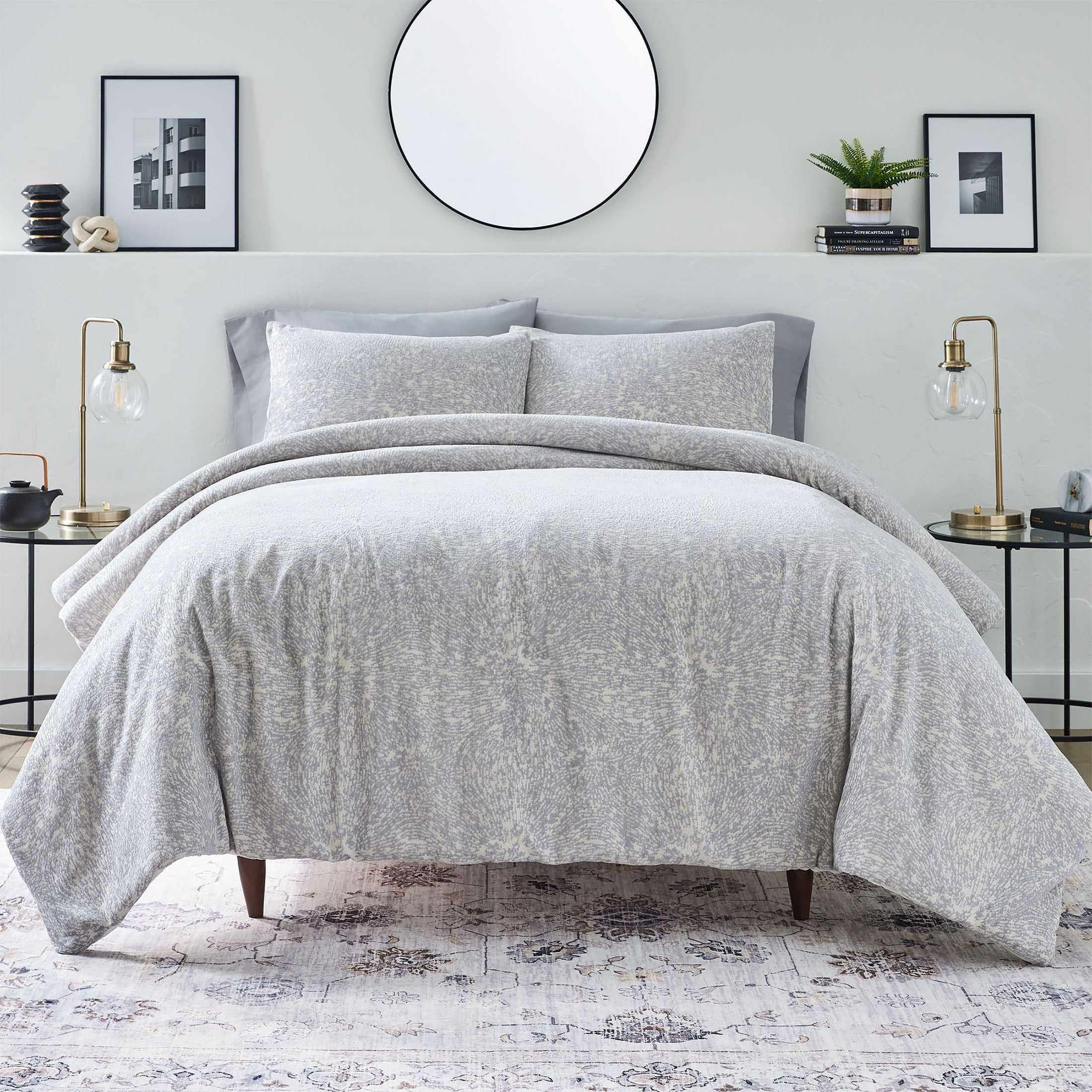 Heavyweight Warmth Better Homes & Garden Grey Chenille 3-Piece Comforter Set, Full/Queen, All Ages - Cloud-Like Soft Lightweight Bed Comforter - Default Title