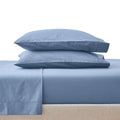Breathable Luxury Cool & Crisp 3-Piece 300 Thread Count Blue Water Cotton Percale Sheet Set, Twin - Breathable Egyptian Cotton Flat & Fitted Sheets - Default Title