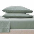 Premium Egyptian Cotton Cool & Crisp 4-Piece 300 Thread Count Green River Cotton Percale Sheet Set, Queen - Cooling Hotel Quality Bedding Sheets and Pillowcases - Default Title