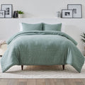 Hypoallergenic Cloud 3-Piece Sage Floral Comforter Set, Full/Queen - Hypoallergenic Ultra-Fluffy Quilt for Winter - Default Title