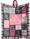 Super Soft Flannel Birthday Gifts for Women Girls Throw Blanket, Happy Birthday Decorations for Women, Gifts for Women Birthday Unique, ... - Cozy Fleece Throw Blanket for Couch & Bed - Default Title