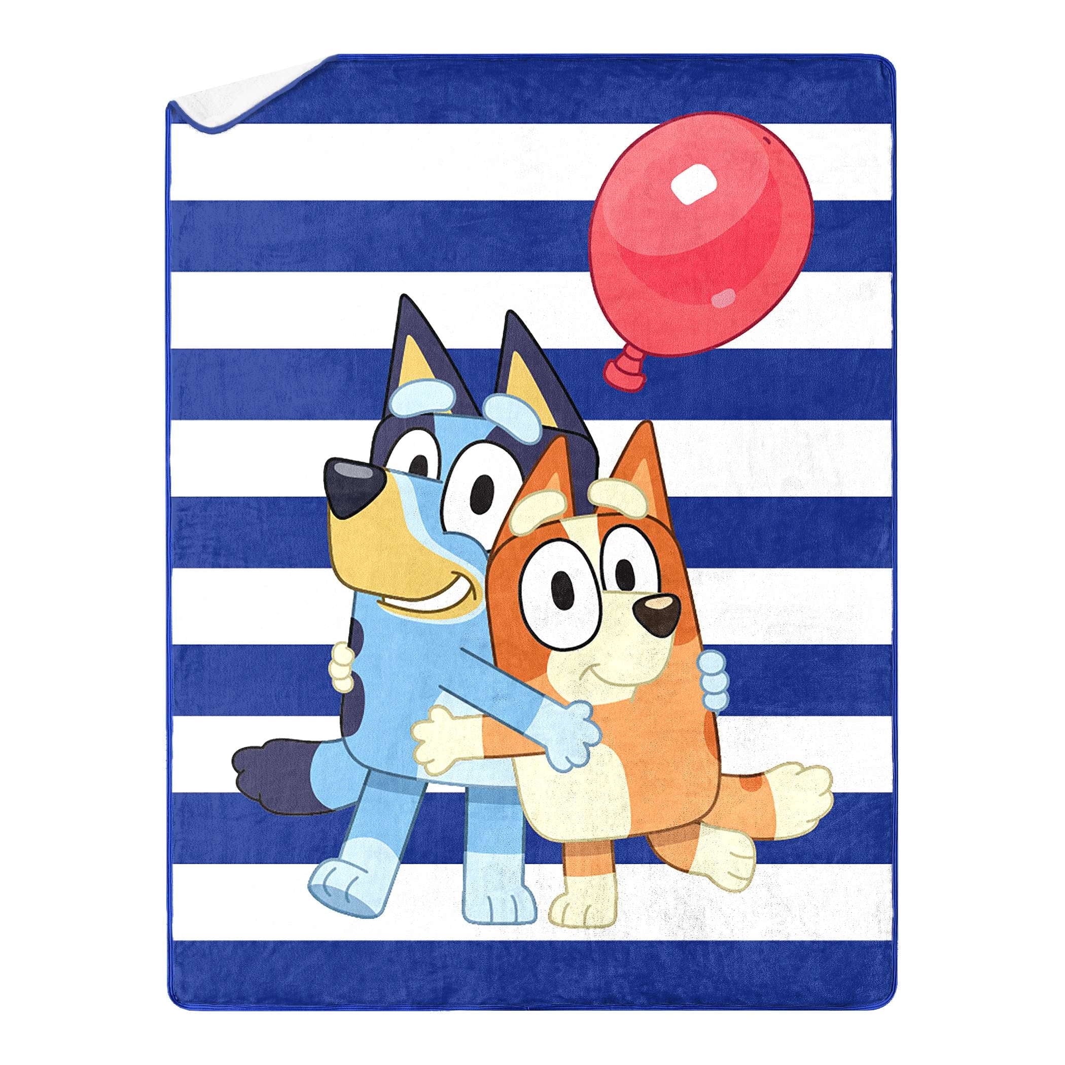 Super Soft Flannel Happy Hugs Kids Silk Touch Throw Blanket with Sherpa Reverse, 46 x 60 inches Blue – Soft Plush Fleece Throw Blanket - Lightweight Plush Warm Blanket for All Seasons - Default Title