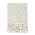 Cozy Fleece Rhombus Beige Throw Blanket, Soft and Lightweight, 50"x 60" - Super Soft Reversible Sherpa Flannel Blanket - Default Title