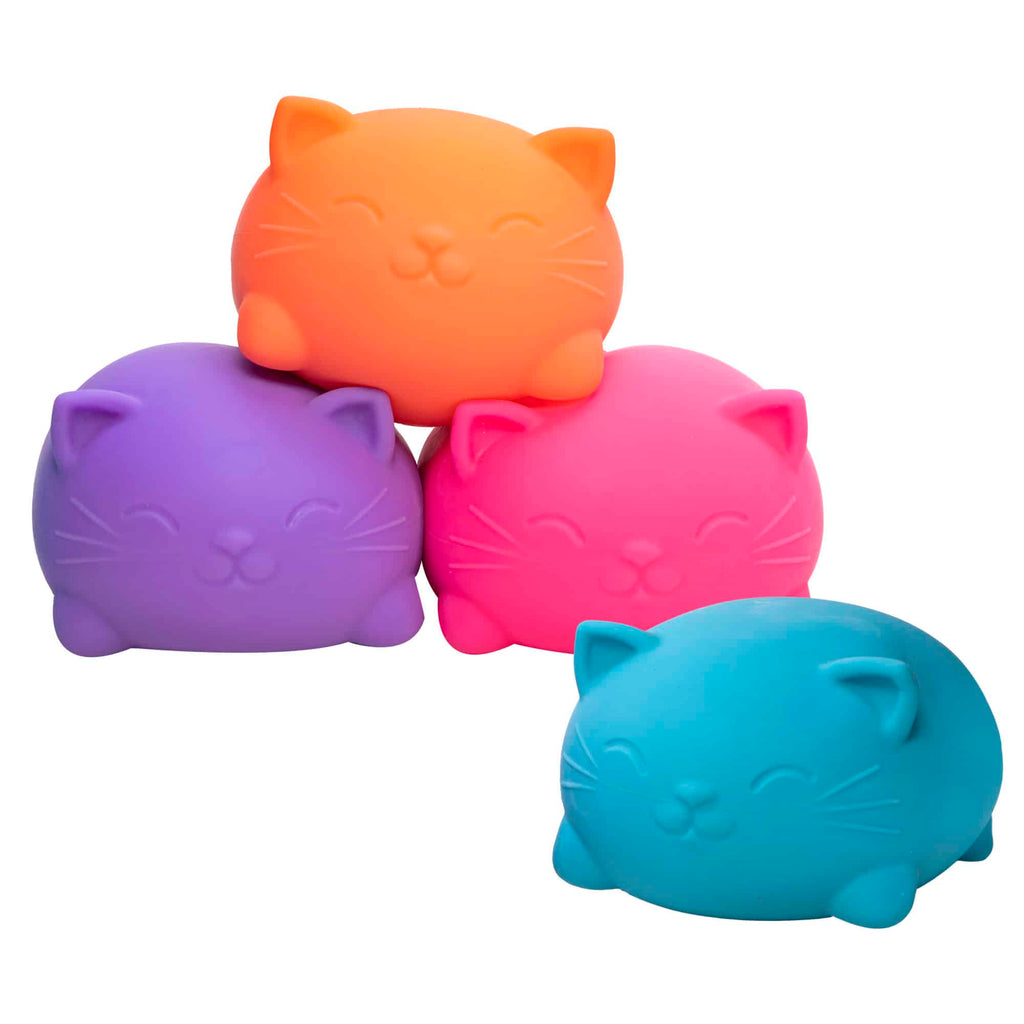 Purrfectly Squishy Super NeeDoh Cool Cats | Select Opal Prairie - Dino Character Malt-Gel Filled Sensory Glob Detail