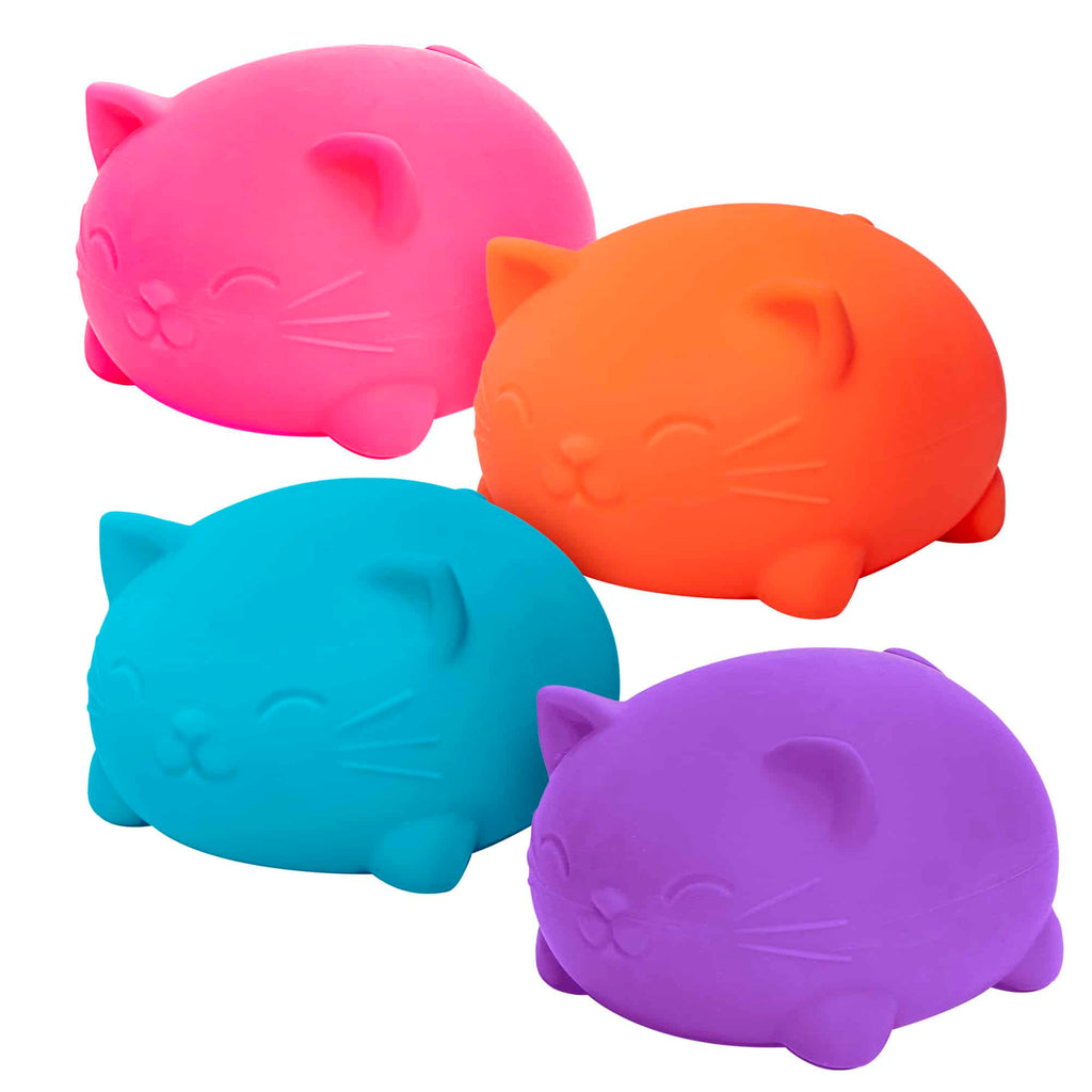 Purrfectly Squishy Super NeeDoh Cool Cats | Select Opal Prairie - Dino Character Malt-Gel Filled Sensory Glob Detail
