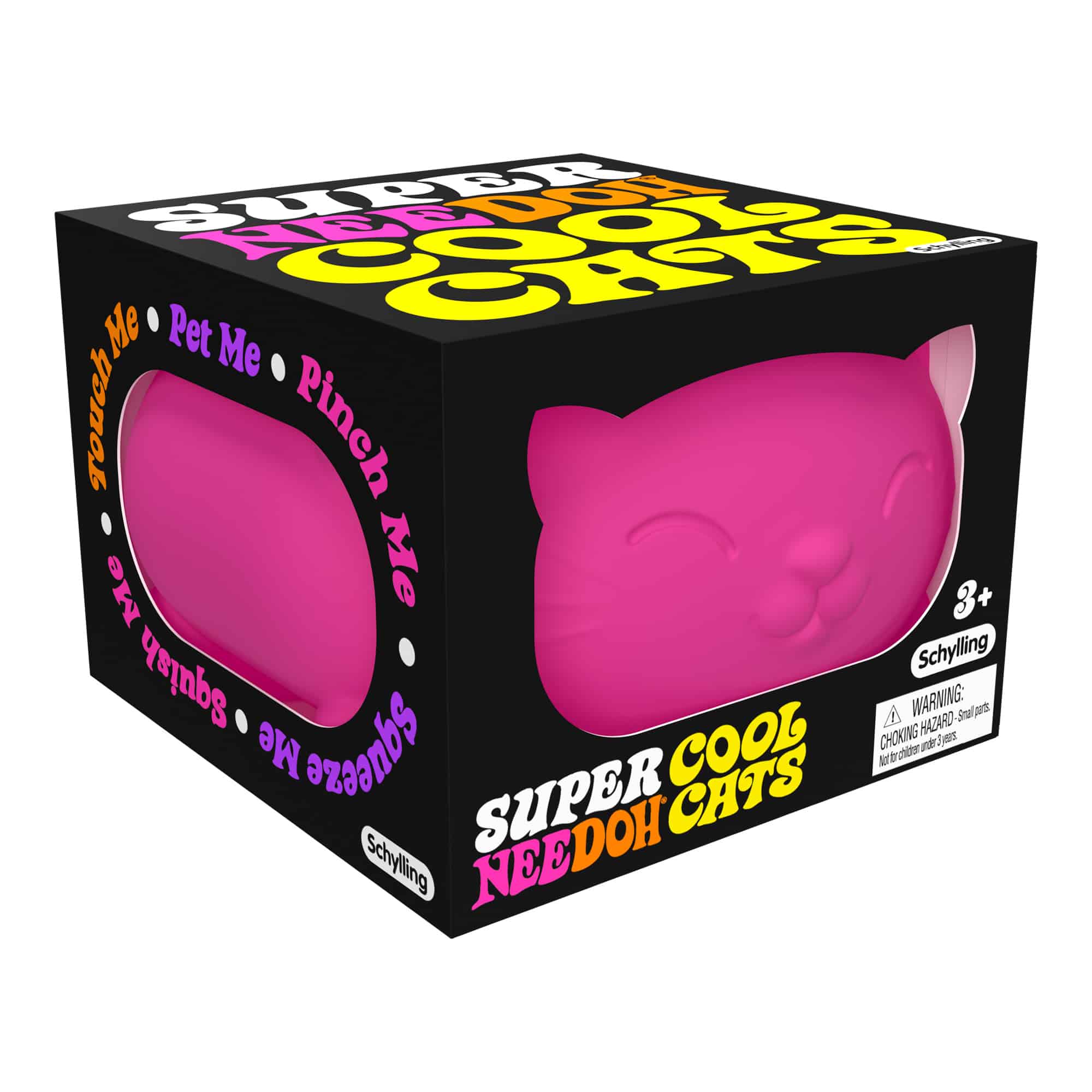 Purrfectly Squishy Super NeeDoh Cool Cats | Select Opal Prairie - Dino Character Malt-Gel Filled Sensory Glob - Surprise Me! (Random Color)