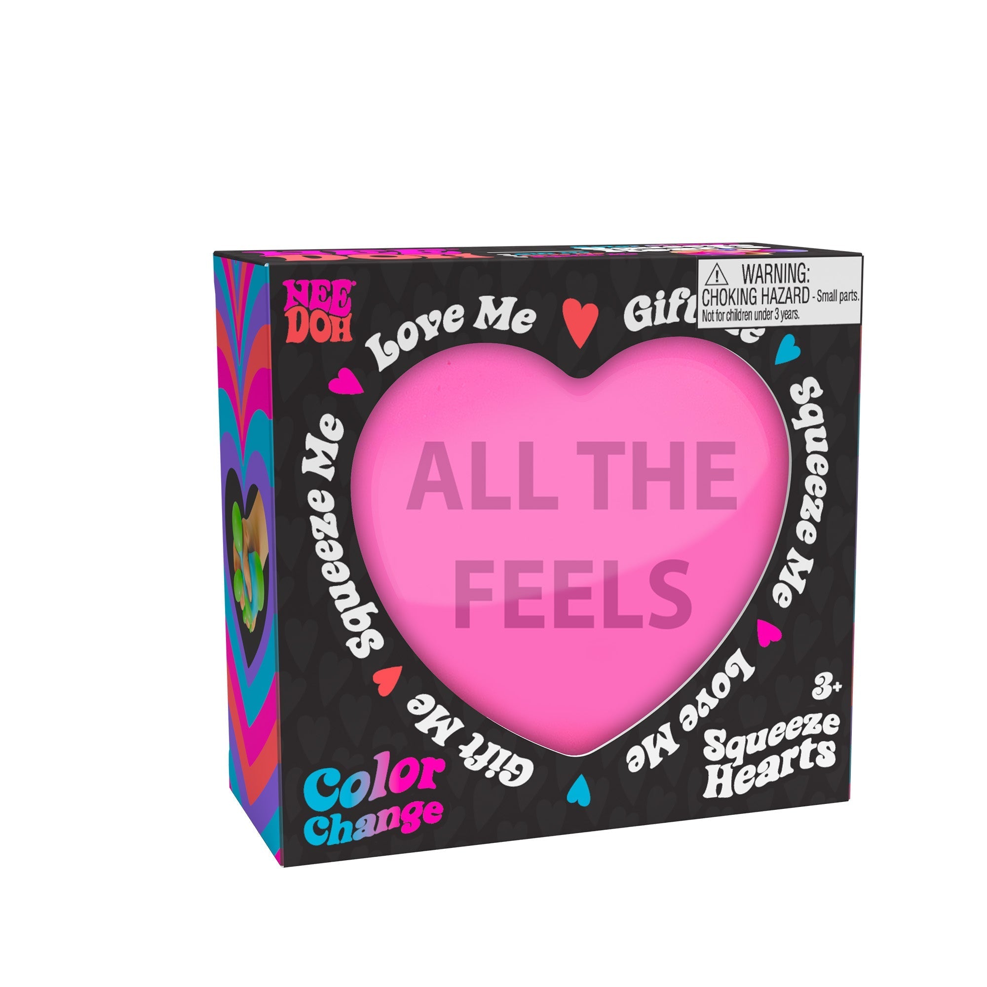 Fun Food Fidget NeeDoh Color Change Squeeze Heart | Reserve Opal Summit - Squishy Dohnut Sweet Treat Shaped Stress Toy Detail