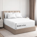 Premium Egyptian Cotton 6-Piece Extra Deep Pocket Sheet Set With Extra Matching Pillowcases - King Size Bed Sheets Fits 18"-24" Ma... - Cooling Hotel Quality Bedding Sheets and Pillowcases - Default Title