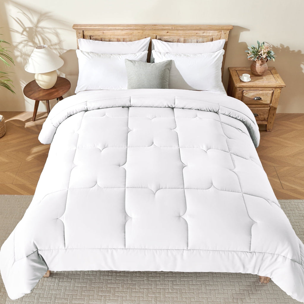 Hypoallergenic Cloud 3-Piece Queen Comforter Set - All-Season Down Alternative Bedding Bundle with 2 Pillow Shams, Premium Soft Bedding Se... - Hypoallergenic Ultra-Fluffy Quilt for Winter - Default Title