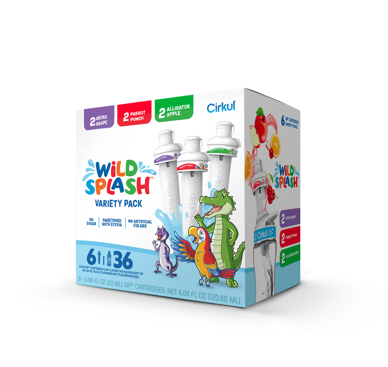 Natural Fruit Flavored Wild Splash 6-Pack Variety Pack 2TB7 - Vitamin-Infused Natural Refreshing Flavor Core Detail