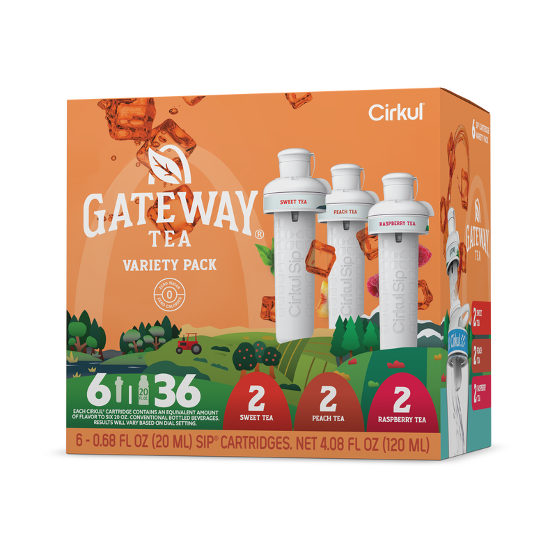 Sugar-Free Gateway Tea 6-Pack Variety Pack HM0F - Zero-Calorie Multi-Flavor Sip Pods for Water Bottle - Default Title