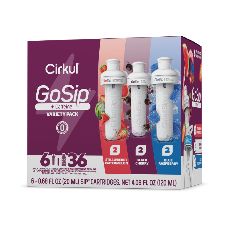 Sugar-Free GoSip 6-Pack Variety Pack CB6Q - Zero-Calorie Multi-Flavor Sip Pods for Water Bottle - Default Title