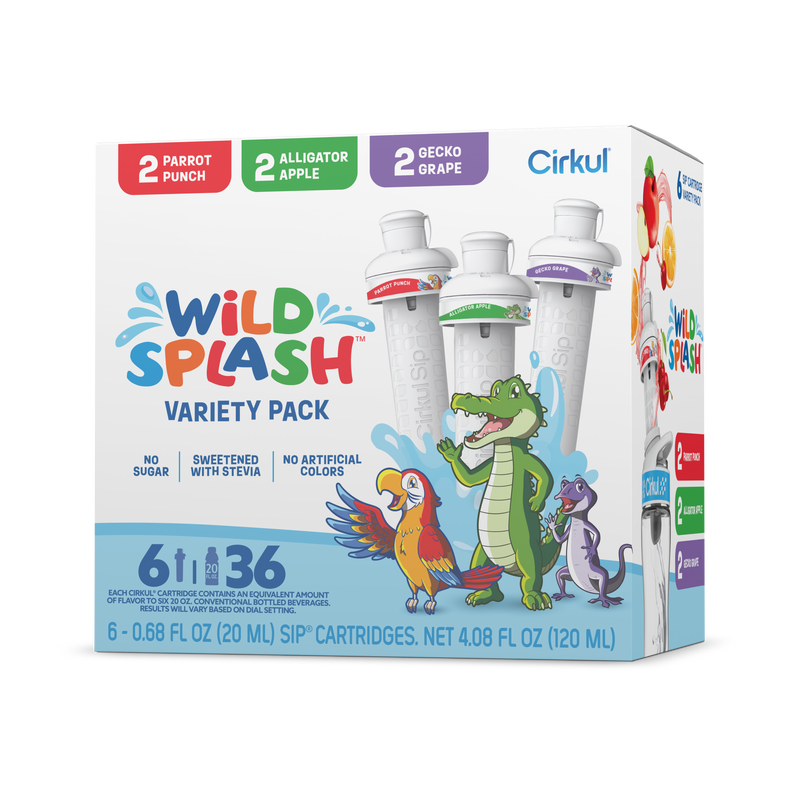 Natural Fruit Flavored Wild Splash 6-Pack Variety Pack 2TB7 - Vitamin-Infused Natural Refreshing Flavor Core - Default Title