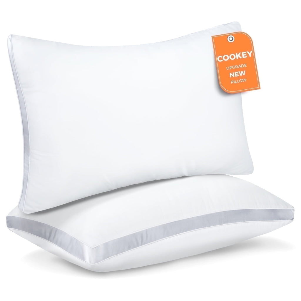 Fluffy Shredded Bed Pillows King Size Set of 2, Luxury Hotel Quality,Fluffy and Supportive Gusseted Bed Pillows for Side, Back, or St... - Orthopedic Shredded Foam Bed Pillow Set - Default Title