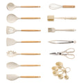 High-Precision 17-Piece Silicone and Wood Cooking Utensil Set, Heat-Resistant, Safe for Nonstick Cookware - Heavy Duty Stainless Steel Kitchen Shears - Default Title