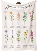 Decorative Knitted Christian Gifts for Women, Christian Blanket with Flowers, Birthday Gifts for Women, Inspirational, Religious Gifts f... - Lightweight Plush Warm Blanket for All Seasons - Default Title