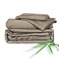 Premium Egyptian Cotton Home 4-Piece Queen Bamboo Bed Sheet Set, 100% Organic Cooling Fabric, 16" Deep Pocket, Taupe - Cooling Hotel Quality Bedding Sheets and Pillowcases - Default Title