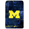 Reversible Sherpa Michigan Wolverines Sublimated Soft Throw Blanket, 42" x 60" - Luxury Knitted Decorative Throw Blanket with Fringes - Default Title