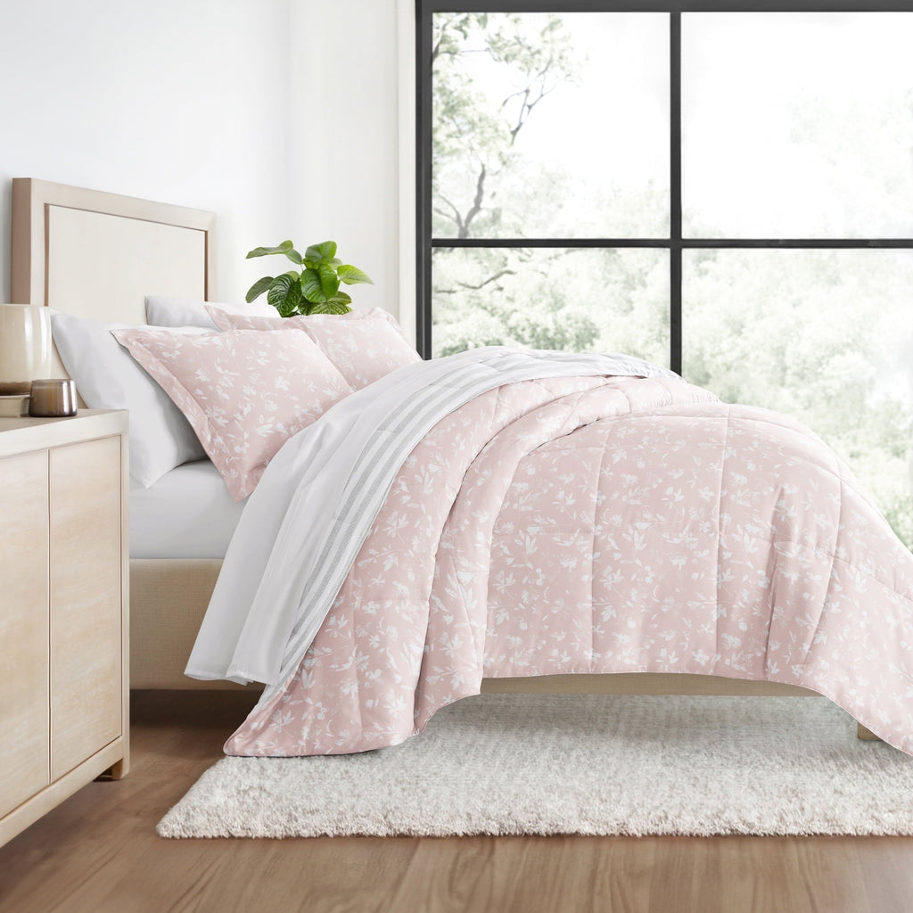 Luxurious Quilted All Season Ultra Soft Comforter Set Lightweight Bedding in Pressed Flowers for Full/Queen Size - Luxurious Quilted Duvet Cover Set - Default Title
