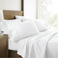 Breathable Luxury 100% Cotton Flannel Bed Sheets Set for Full Size Bedding in White - Breathable Egyptian Cotton Flat & Fitted Sheets - Default Title
