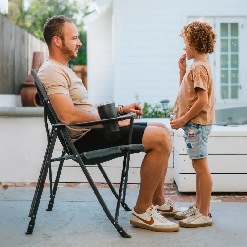 Space-Saving Pico Comfort Quad Chair - Choice 989 - Pico Compact Folding Camp Chair with Carry Bag Detail