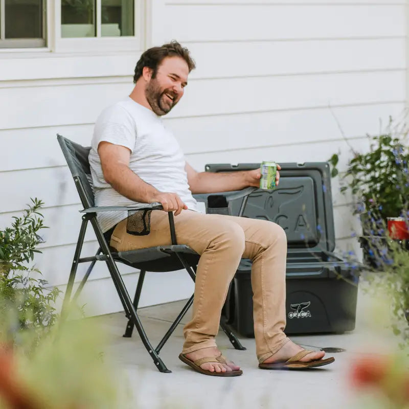 Space-Saving Pico Comfort Quad Chair - Choice 989 - Pico Compact Folding Camp Chair with Carry Bag Detail