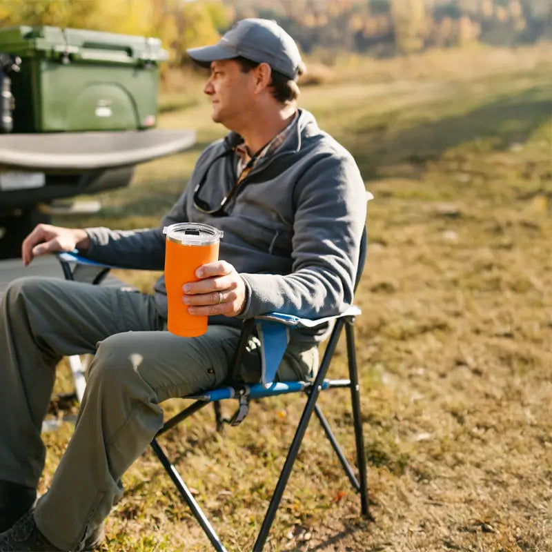Space-Saving Pico Comfort Quad Chair - Choice 989 - Pico Compact Folding Camp Chair with Carry Bag Detail
