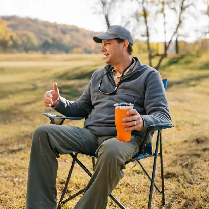 Space-Saving Pico Comfort Quad Chair - Choice 989 - Pico Compact Folding Camp Chair with Carry Bag Detail