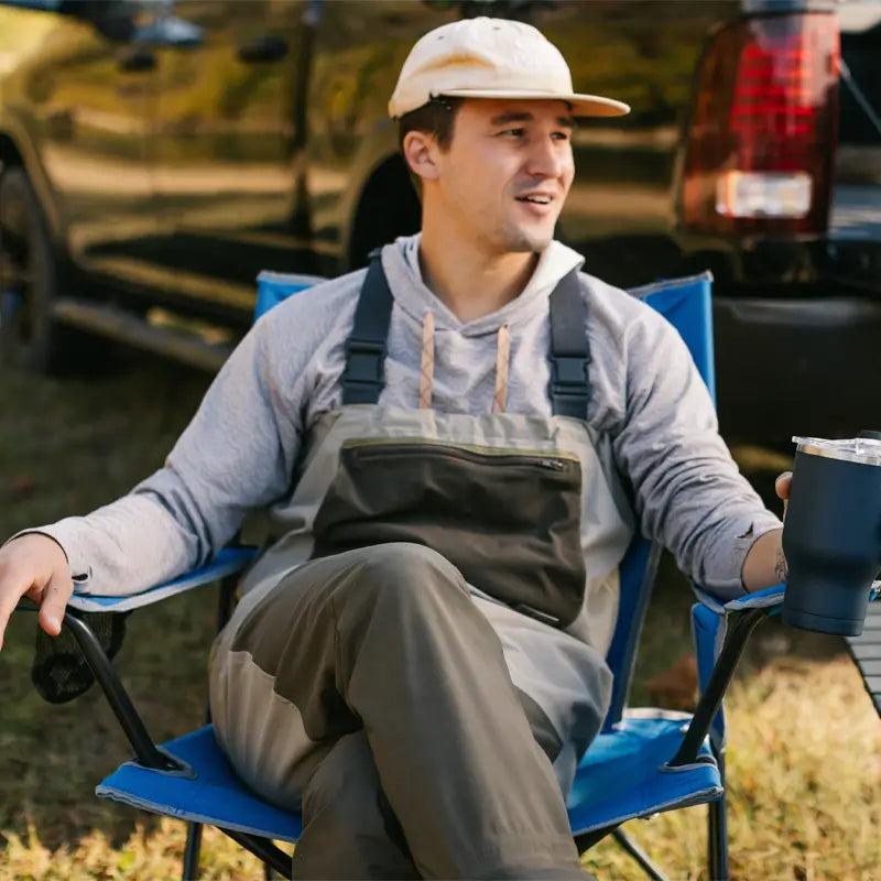 Space-Saving Pico Comfort Quad Chair - Choice 989 - Pico Compact Folding Camp Chair with Carry Bag Detail