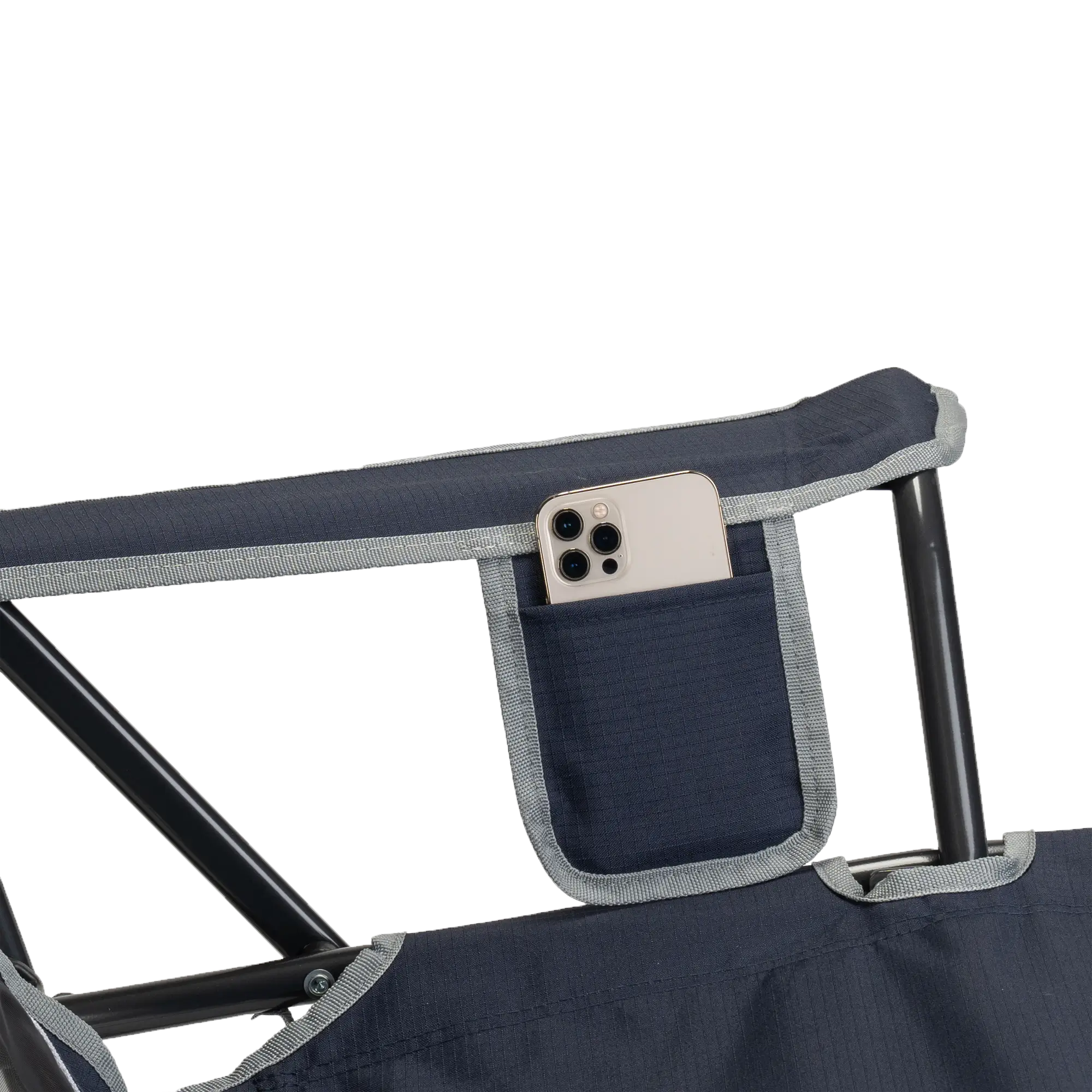 Luxury Camp Comfort Pro Rocker - Choice 375 - Heavy-Duty Kickback Rocker with Beverage Holder Detail
