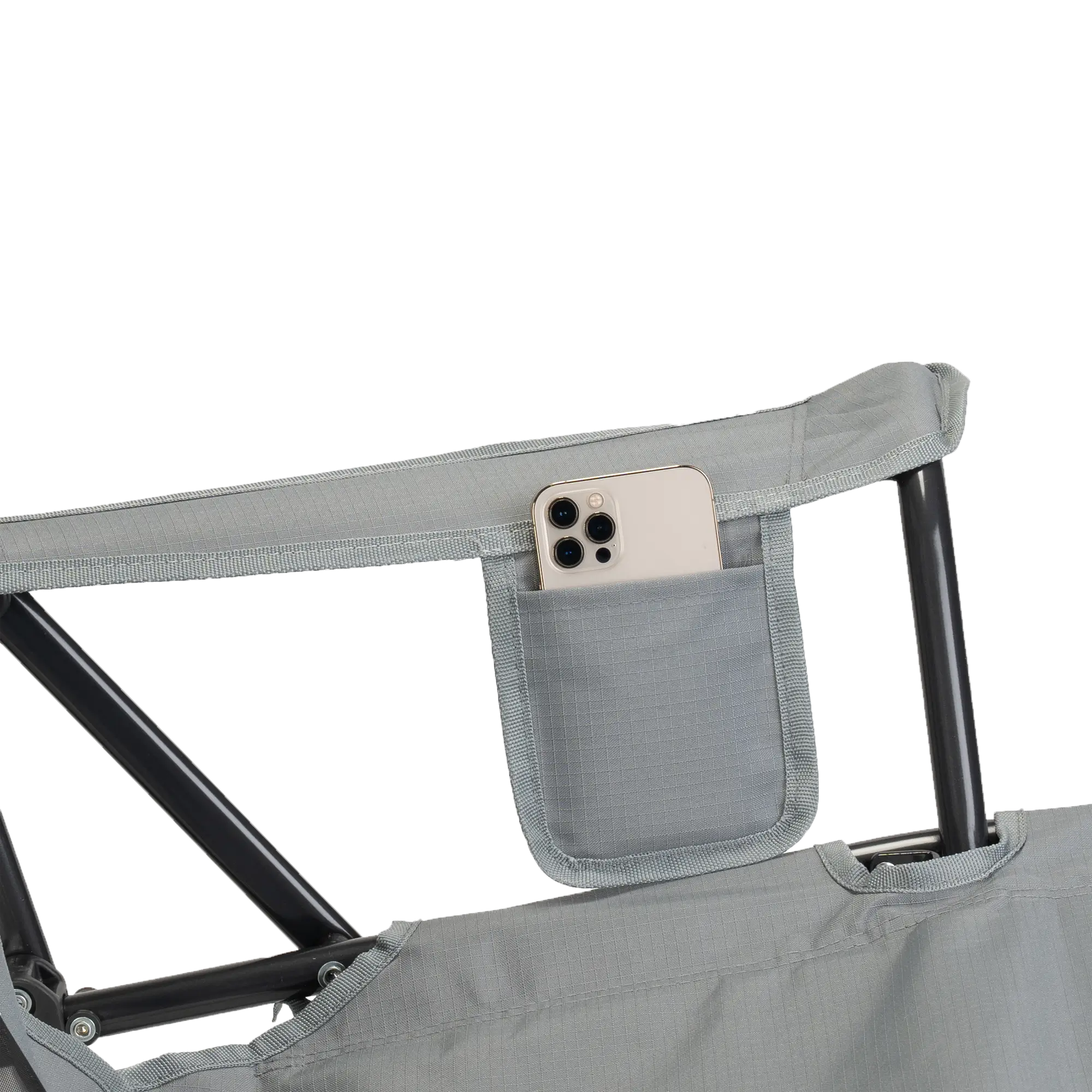 Luxury Camp Comfort Pro Rocker - Choice 375 - Heavy-Duty Kickback Rocker with Beverage Holder Detail
