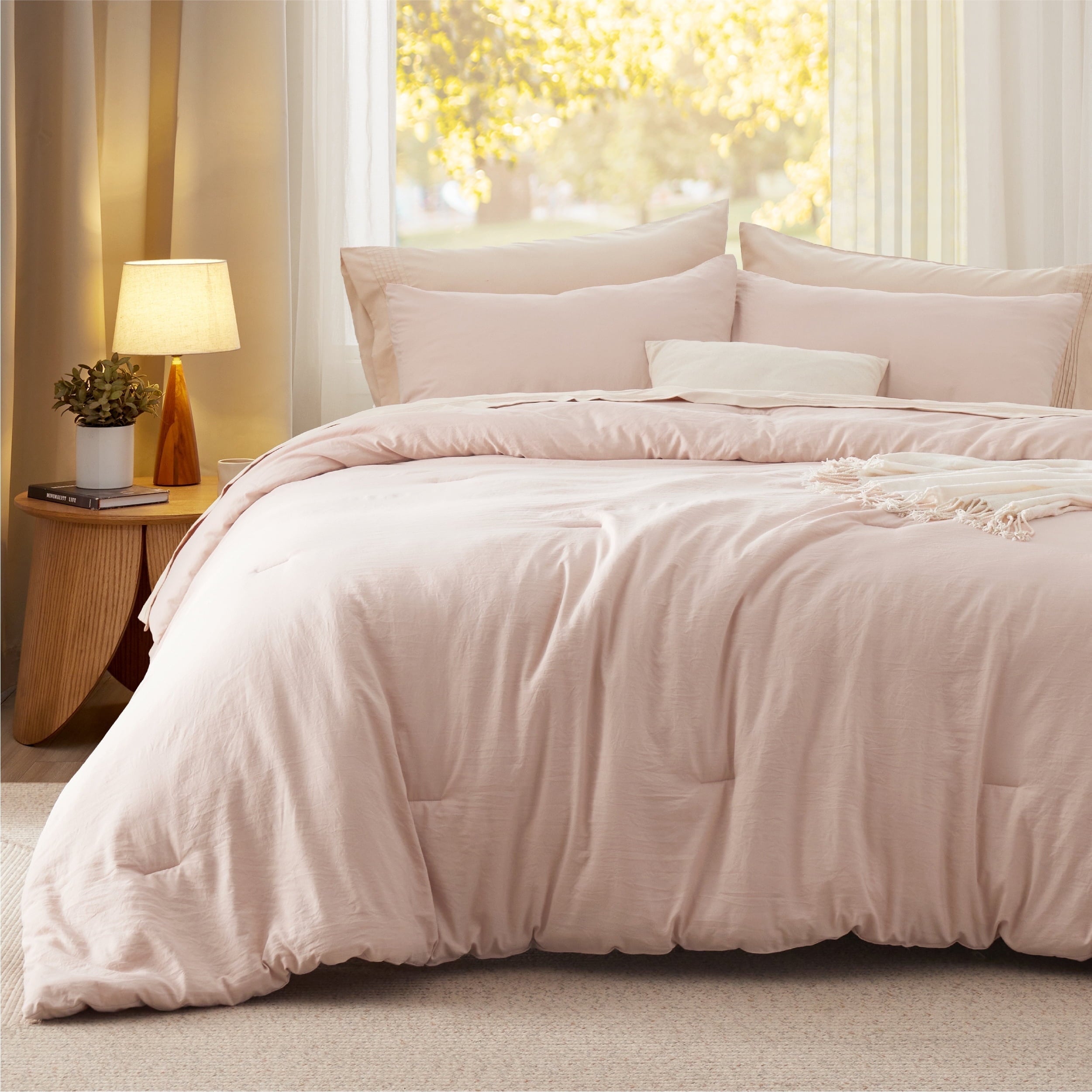 Heavyweight Warmth 2 Pieces Twin Comforter Bedding Set, Pink Comforter Set for All Seasons, 1 Lightweight Prewashed Comforter and 1 Pill... - Cloud-Like Soft Lightweight Bed Comforter - Default Title