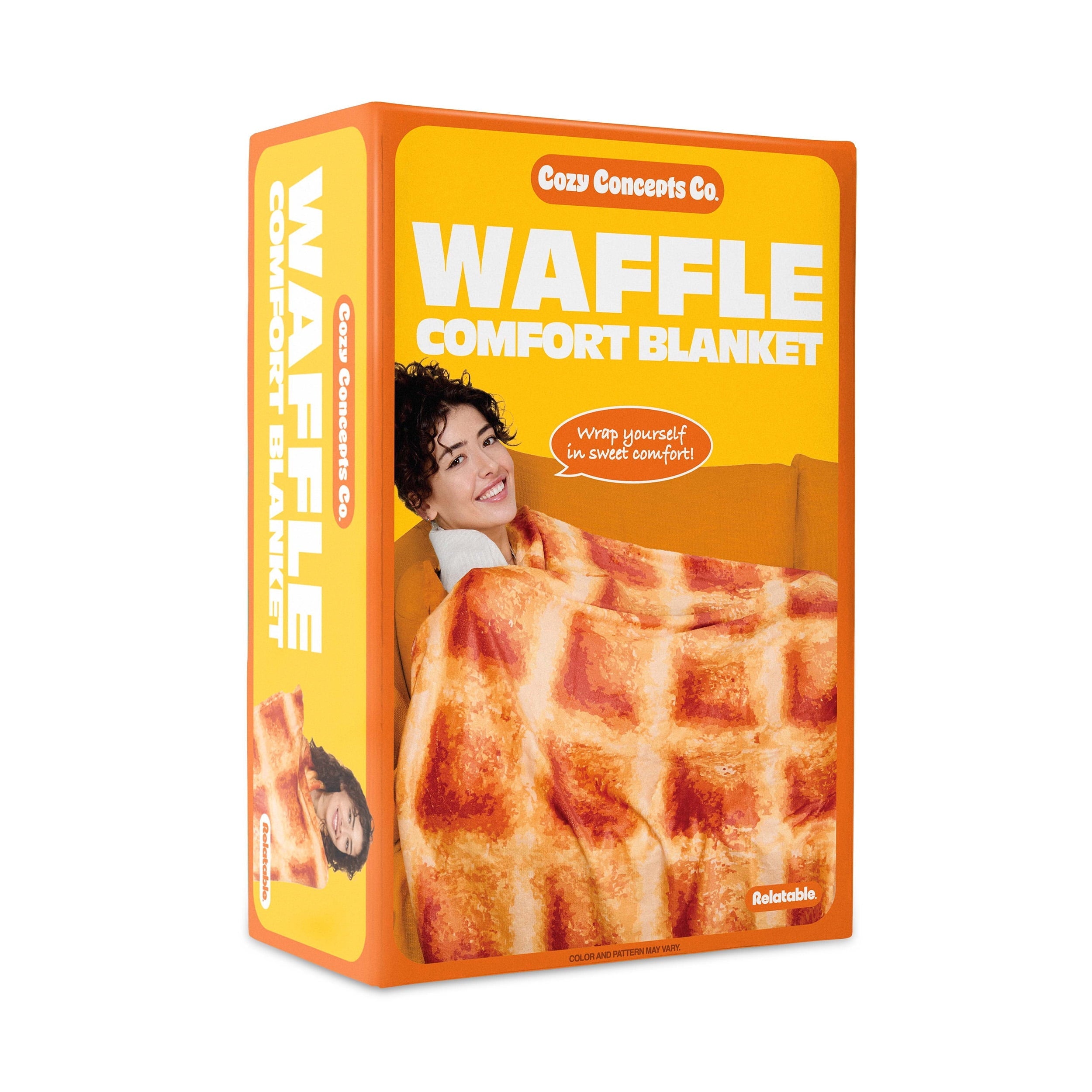 Reversible Sherpa Waffle Blanket, 65" Soft Fleece Throw with Butter Square - Super Soft Reversible Sherpa Flannel Blanket - Default Title