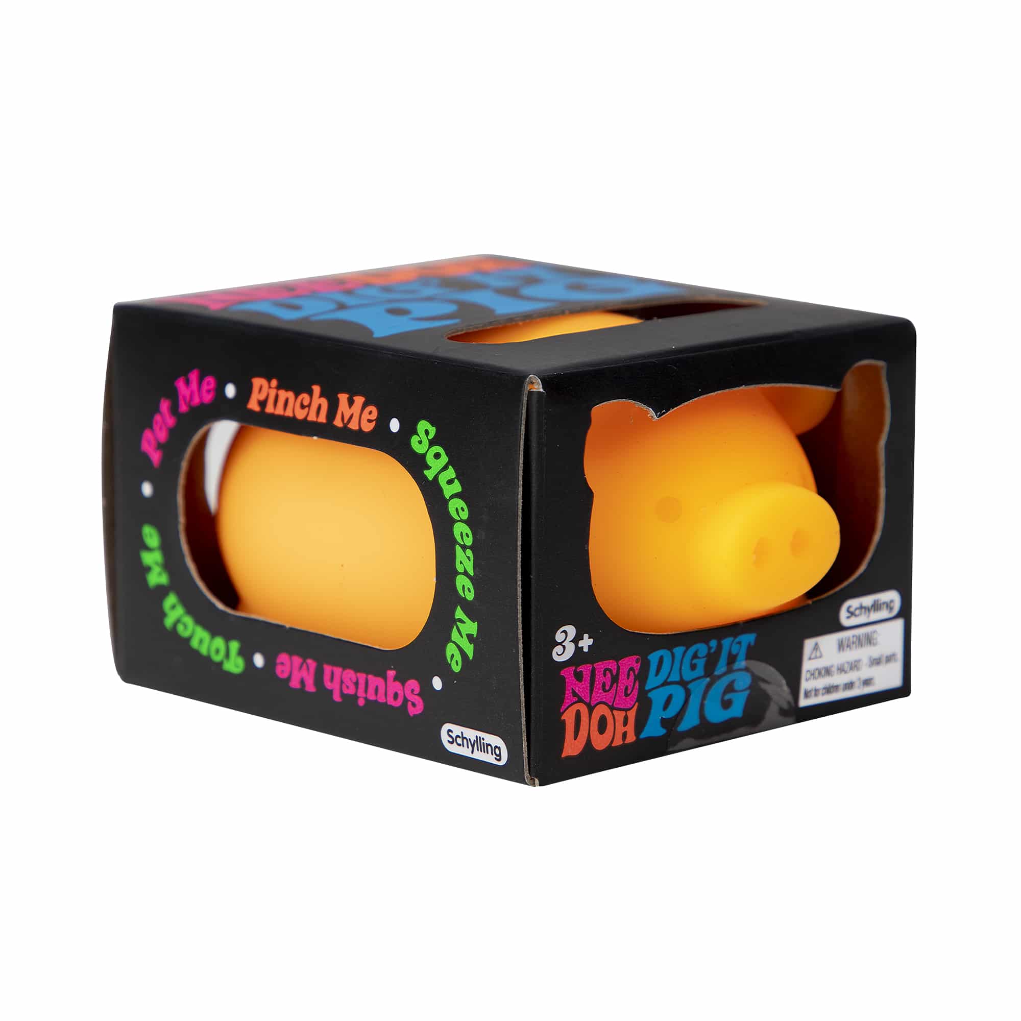 Purrfectly Squishy NeeDoh Dig’ It Pig | Select Velvet Canopy - Collectible Shaggy Monster Squishable Toy Detail