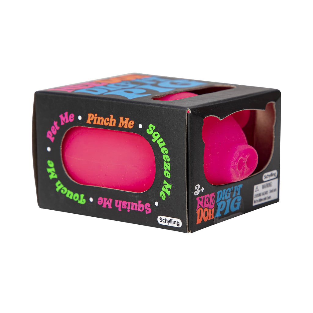Purrfectly Squishy NeeDoh Dig’ It Pig | Select Velvet Canopy - Collectible Shaggy Monster Squishable Toy Detail