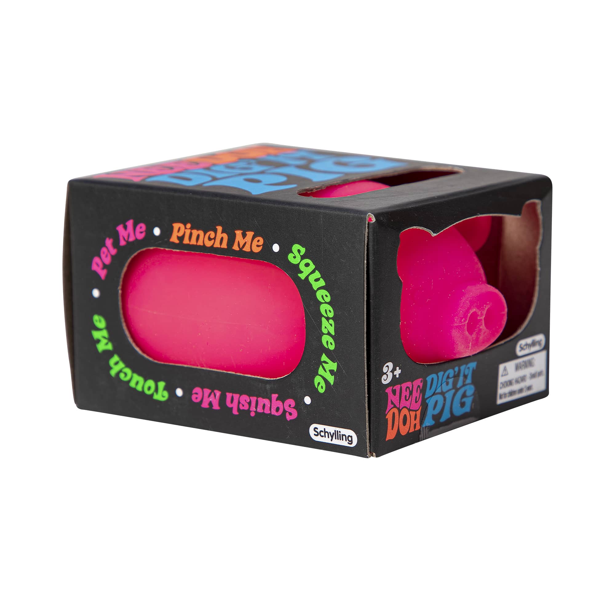 Purrfectly Squishy NeeDoh Dig’ It Pig | Select Velvet Canopy - Collectible Shaggy Monster Squishable Toy Detail