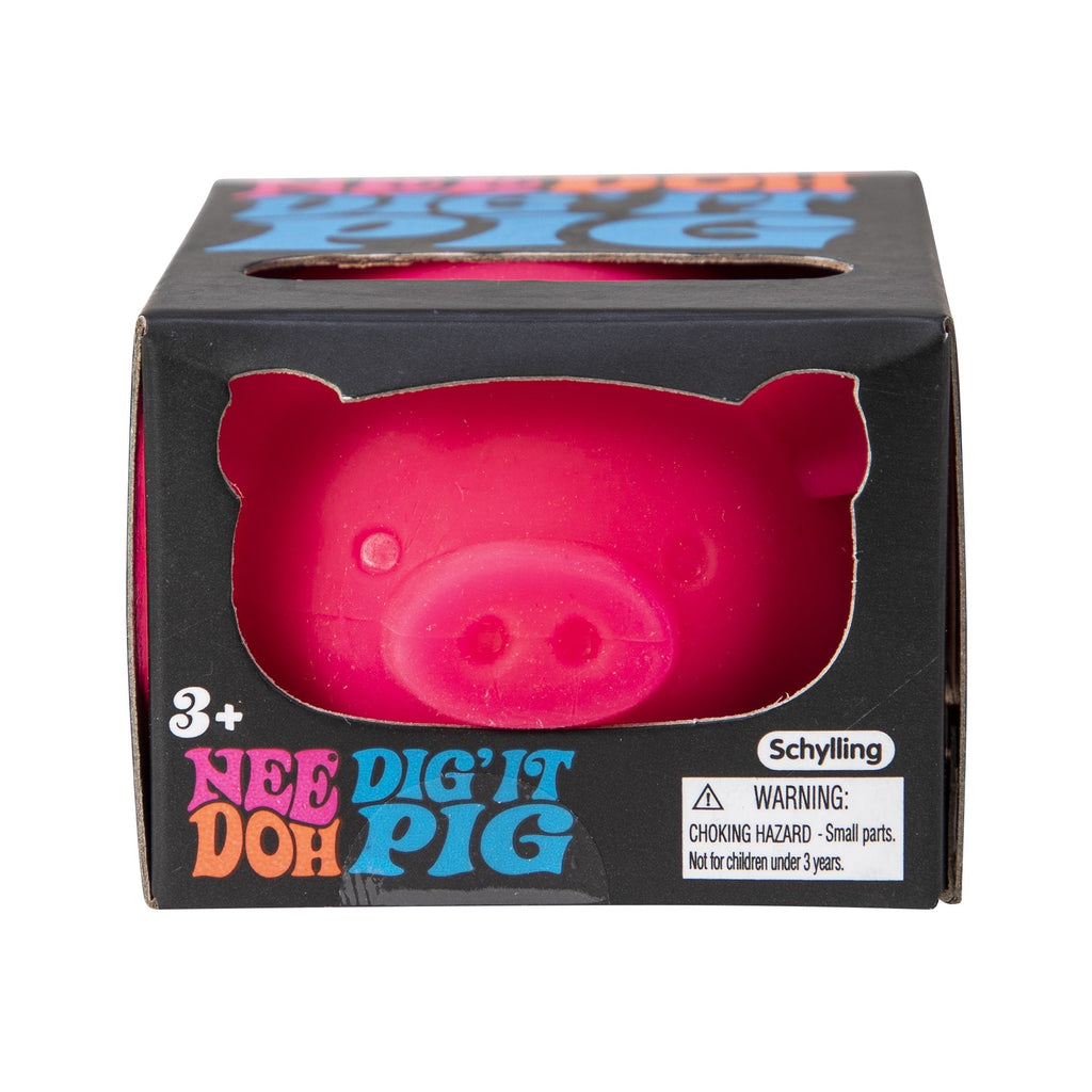 Purrfectly Squishy NeeDoh Dig’ It Pig | Select Velvet Canopy - Collectible Shaggy Monster Squishable Toy Detail